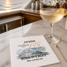 Guardanapo Personalizado de 50º Aniversário Rock t