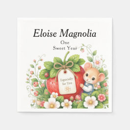 Papel Guardanapo Personalizado de Aniversário Doce de Fr