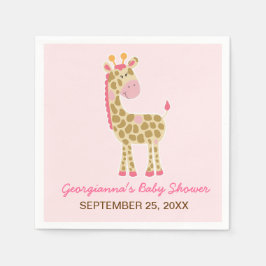 Papel Guardanapo Personalizado de Chuveiro de Bebê Giraf