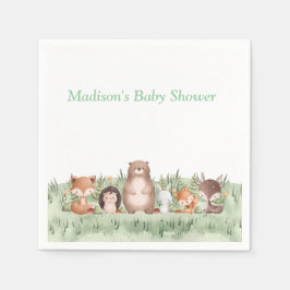 Papel Guardanapo Personalizado para Chá de Bebê Floresta