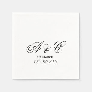 Papel Guardanapo personalizados da festa de casamento