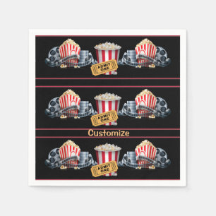 Papel Guardanapo personalizados da pipoca da noite de