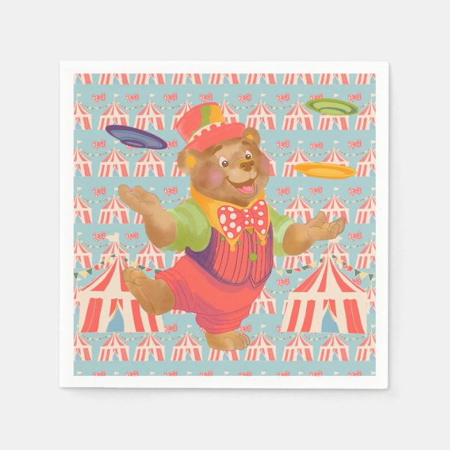 Papel Guardanapo Urso de Circo (Frente)