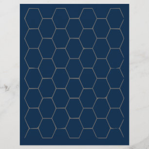 Papel hexagonal azul
