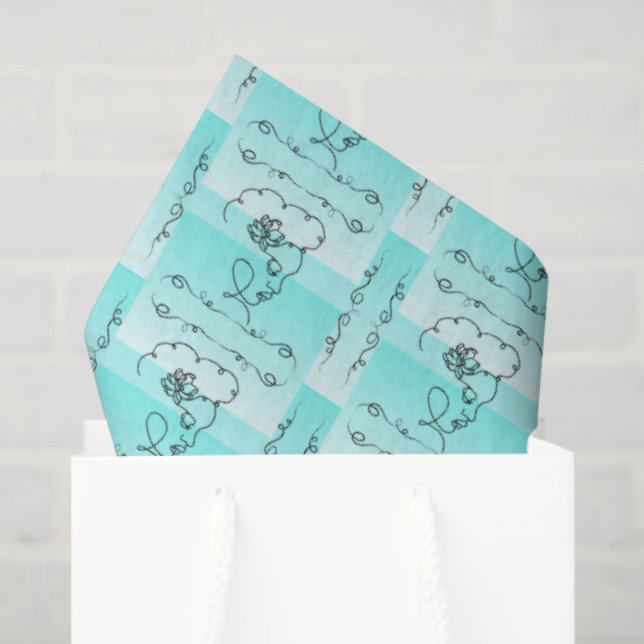 Papel Higiênico Flowing Beauty Aqua (Sacola de presentes)