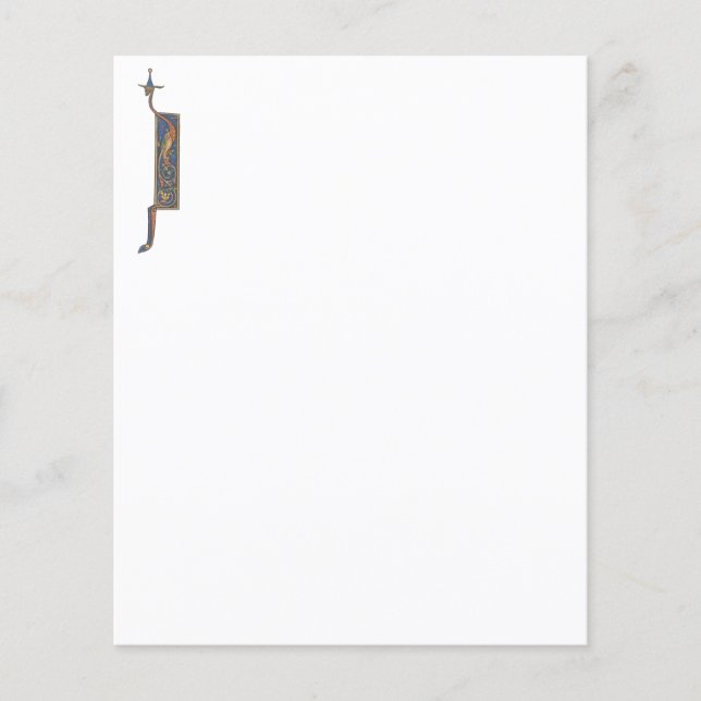 Papel J inicial iluminado (Frente)