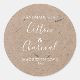 Papel Kraft Rustic Rústico de Etiqueta de Sabão Pe