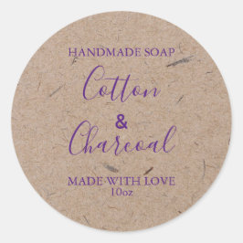 Papel Kraft Rustic Rústico de Etiqueta de Sabão Pe
