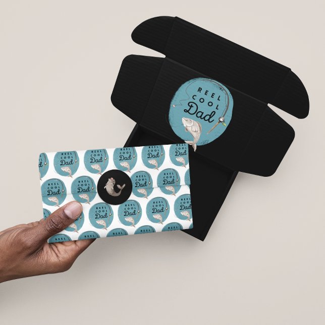 Papel Legal no tecido do Pai (Celebrate dad with this, "Reel cool dad" fishing tissue paper! )