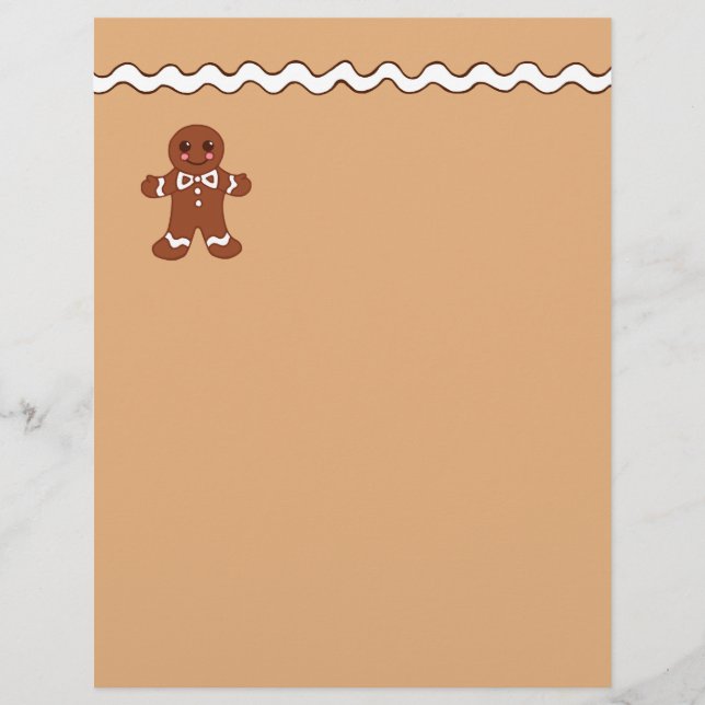 Papel Letterhead De Cookie Gingerpão (Frente)
