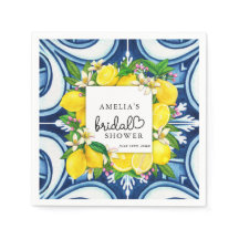 Lindo Coração em Script | Limão | Guardanapo de Ch