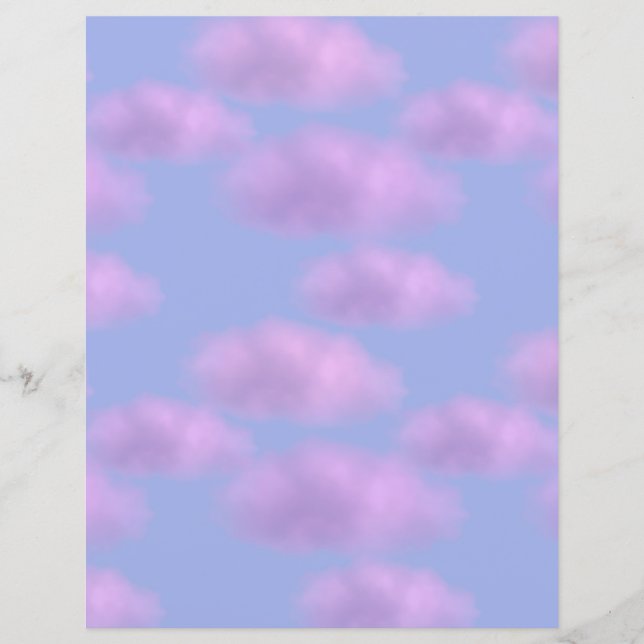 Papel-manual Fluffy Pink Clouds (Frente)