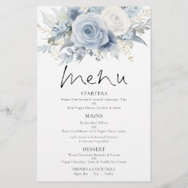 PAPEL | Menu Casamento Dusty Blue Florals