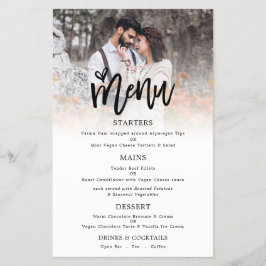 PAPEL | Menu Foto Artsy Script Wedding