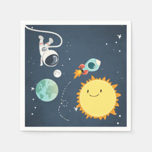 Papel Navio do astronauta de Rocket dos guardanapo do