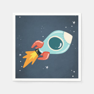 Papel Navio do astronauta de Rocket dos guardanapo do