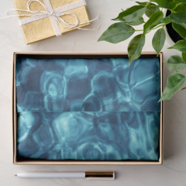 Papel no Tecido Abstrato Azul (Presente)