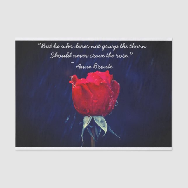 Papel no tecido da rosa vermelha (Frente )