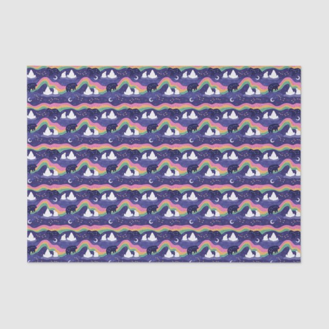 Papel no tecido das luzes do norte (Frente )