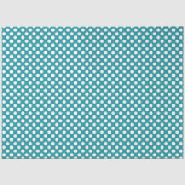 Papel no Tecido de Bolinhas Branca e Tea