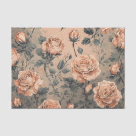 Papel no Tecido dos Rosas de pêssego