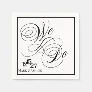 Papel Nós Fazemos Guardanapo de Casamento Personalizado
