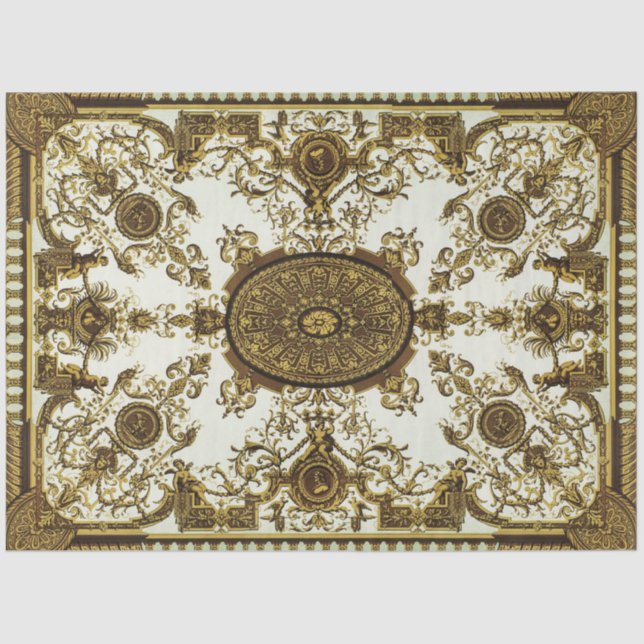 Papel Ornamental Dourado e preto (Frente )