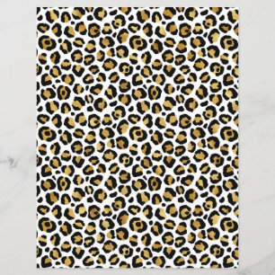 Papel-padrão para manchas-leopardo Douradas preta