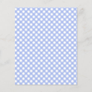 Papel-papa-papa-papelão de Gingham Azul-Bebê-Cute