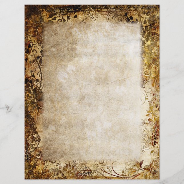 Papel-papa-papelão Floral Floreado (Frente)