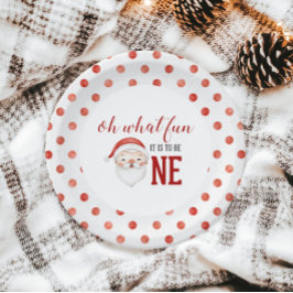 Papel Papais noeis de Natal Primeiro Prato de Aniversári
