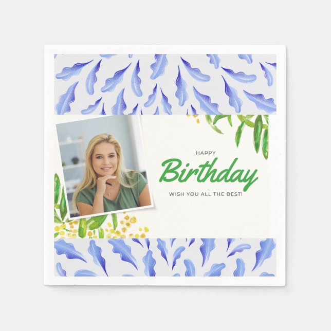 Papel Papelão de guardanapo de aniversário (Frente)