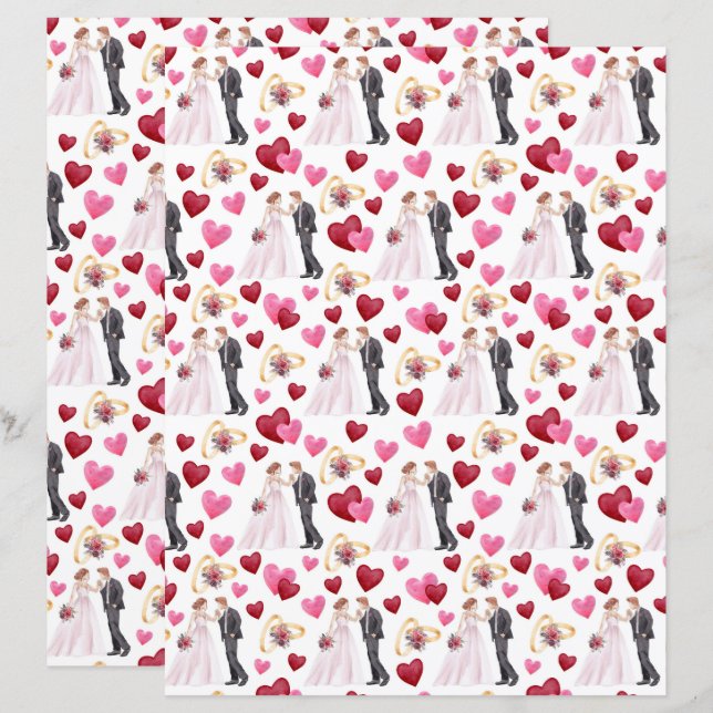 Papel para Álbum de Casamento em Branco (Frente/Verso)