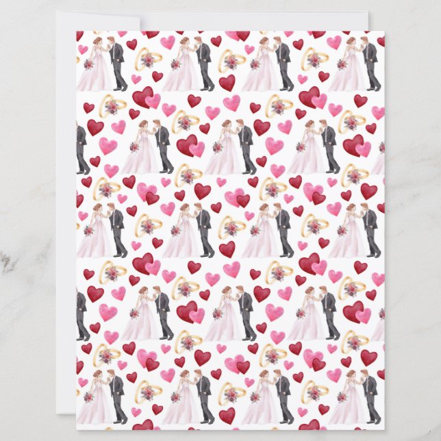 Papel para Álbum de Casamento em Branco (Frente)