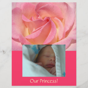 Papel para Álbum de Fotos da Princesinha Rosa Bebê