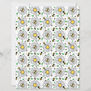 Papel para Álbum de Recortes Abelhas & Margaridas