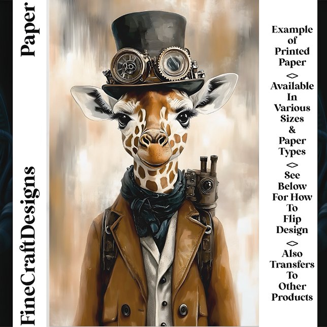 Papel para Álbum de Recortes AC2 de Girafa Steampu (Criador carregado)