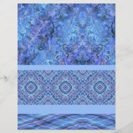 Papel para Álbum de Recortes Blue Sampler 2 Lados