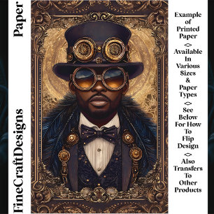Papel para Álbum de Recortes CM6 Homem Afro-Americ