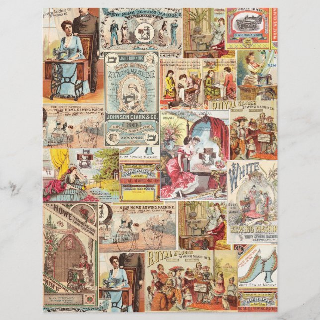 Papel para Álbum de Recortes de Anúncios de Costur (Frente)