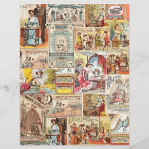 Papel para Álbum de Recortes de Anúncios de Costur