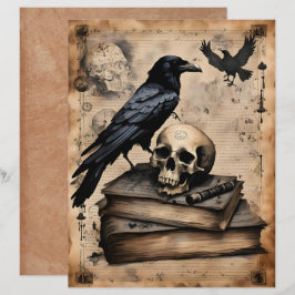 Papel para Álbum de Recortes de Corvo e Magia de C