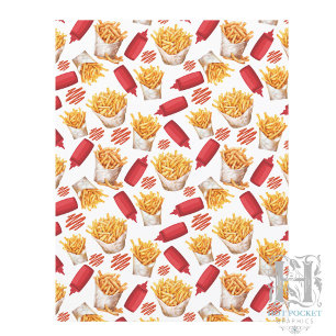 Papel para Álbum de Recortes de Ketchup e Batatas 