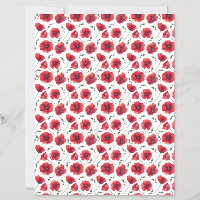 Papel para Álbum de Recortes de Papoula (Frente)