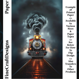 Papel para Álbum de Recortes do Trem Loco Steampun