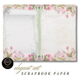 Papel para Álbum de Recortes – Efêmera Floral Vint