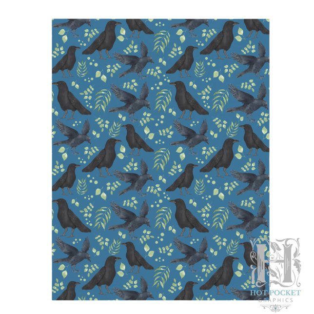 Papel para Álbum de Recortes Raven em Azul (Criador carregado)