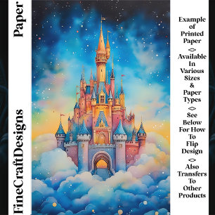 Papel para Álbum de Recortes Watercolor Castle In