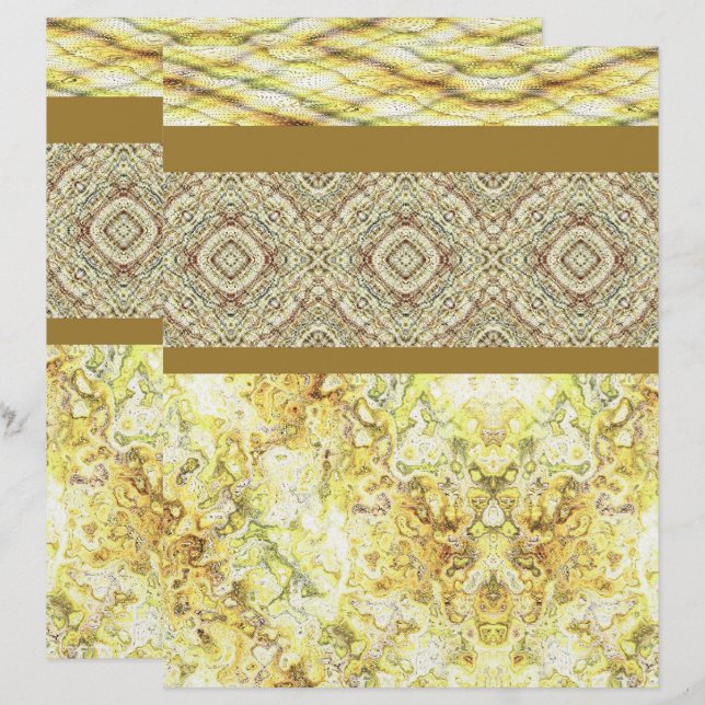 Papel para Álbum de Recortes Yellow Sampler 2 Lado (Frente/Verso)