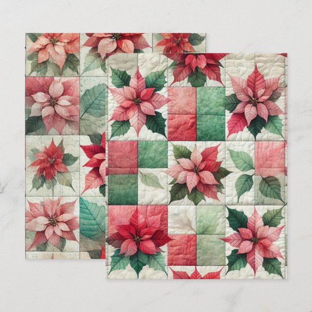 Papel para correção de aquarelas Poinsettia Scrapb (Frente/Verso)
